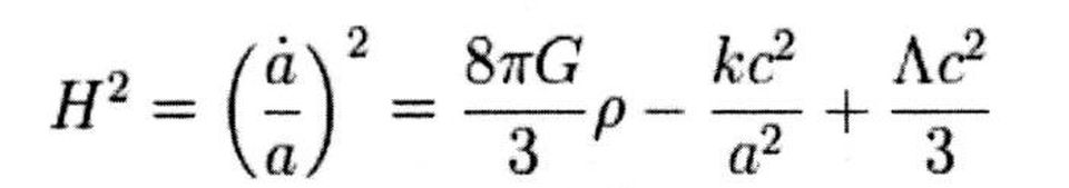A primeira equação de Friedmann na notação moderna